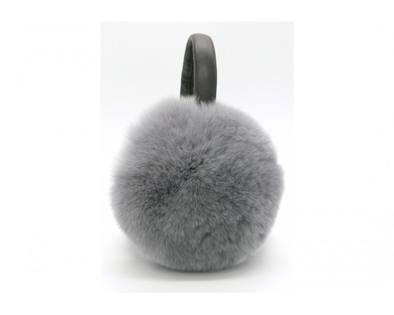 картинка Серые наушники из стриженого меха кролика (арт.302) от магазина Наушники+